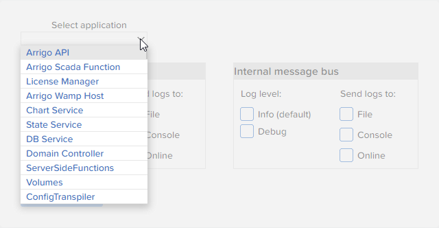 Selecting application
